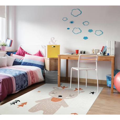 Tapis enfant tissé motif animaux renne Marron 5 - vertbaudet enfant 