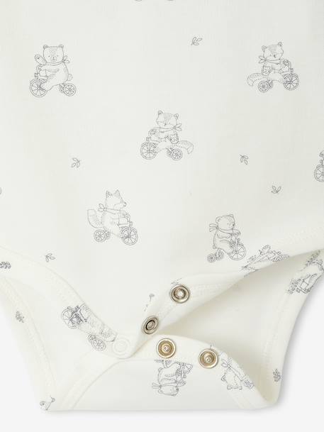 Lot de 2 bodies bébé ouverture naissance manches longues beige+rose+vert d'eau 21 - vertbaudet enfant 