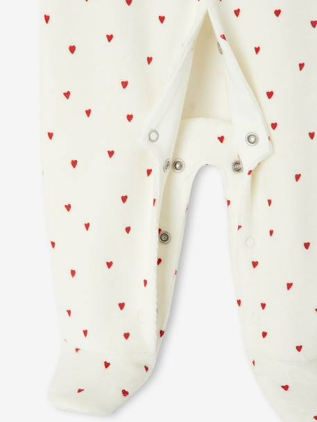 Lot de 3 pyjamas bébé fille 'c½urs' en velours bleu nuit 7 - vertbaudet enfant 