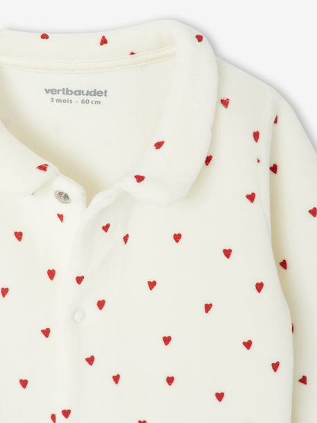 Lot de 3 pyjamas bébé fille 'c½urs' en velours bleu nuit 6 - vertbaudet enfant 