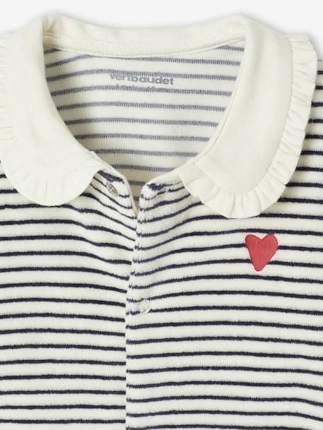 Lot de 3 pyjamas bébé fille 'c½urs' en velours bleu nuit 9 - vertbaudet enfant 