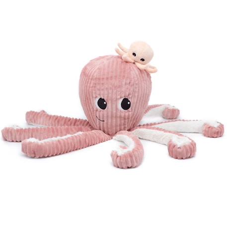 Peluche filou la pieuvre maman et bébé les ptipotos rose Rose, blanc 1 - vertbaudet enfant 