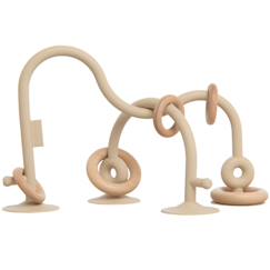 Jouet-Premier âge-Labyrinthe à perles en silicone urban green