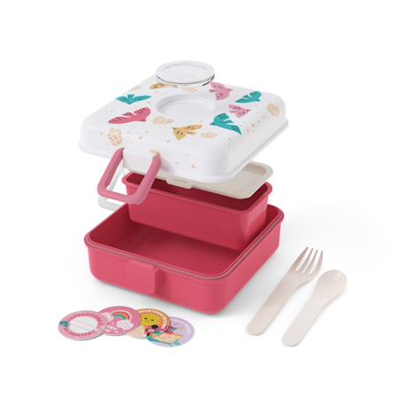 Boite à sandwich et goûter 850ml snacky Bleu dino+Bleu infinity+Bleu wolf+Cannelle fox+Rose birds+Rose blush+Vert forest+Vert raccoon 27 - vertbaudet enfant 