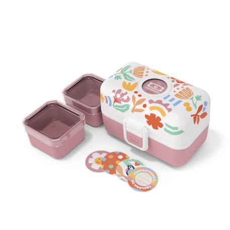 Lunch box à compartiments 800ml tresor Bleu dino+Bleu infinity+Bleu wolf+Cannelle fox+Rose birds+Rose blush+Rose papercut+Vert forest+Vert raccoon 34 - vertbaudet enfant 