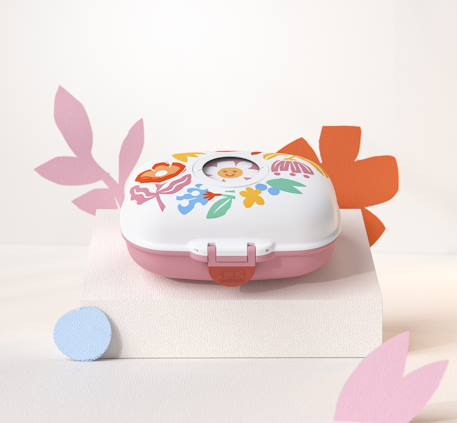Boite à goûter enfant 600ml gram Blanc/rose+Bleu capy+Bleu dino+Bleu infinity+Bleu wolf+Cannelle fox+Rose birds+Rose blush+Rose moka+Rose papercut+Vert forest+Vert natural+Vert raccoon 55 - vertbaudet enfant 