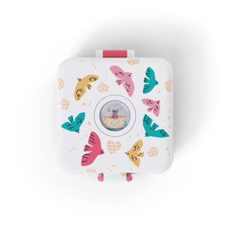 Boite à sandwich et goûter 850ml snacky Bleu dino+Bleu infinity+Bleu wolf+Cannelle fox+Rose birds+Rose blush+Vert forest+Vert raccoon 29 - vertbaudet enfant 