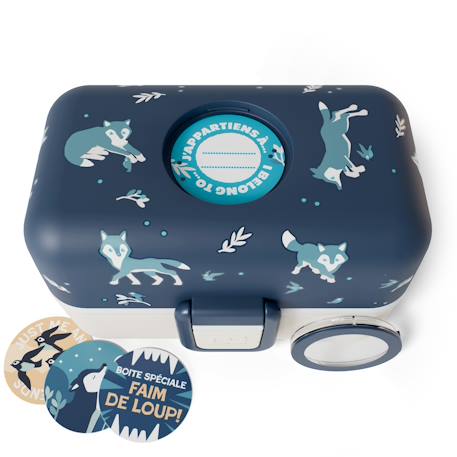Lunch box à compartiments 800ml tresor Bleu dino+Bleu infinity+Bleu wolf+Cannelle fox+Rose birds+Rose blush+Rose papercut+Vert forest+Vert raccoon 15 - vertbaudet enfant 