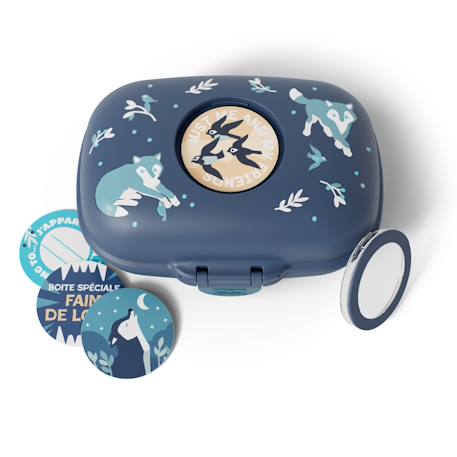 Boite à goûter enfant 600ml gram Blanc/rose+Bleu capy+Bleu dino+Bleu infinity+Bleu wolf+Cannelle fox+Rose birds+Rose blush+Rose moka+Rose papercut+Vert forest+Vert natural+Vert raccoon 27 - vertbaudet enfant 