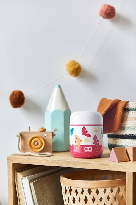 Lunch box isotherme enfant 280ml capsule Bleu dino+Cannelle fox+Rose birds+Vert raccoon 16 - vertbaudet enfant 