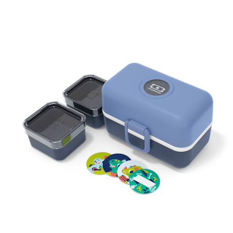 Lunch box à compartiments 800ml tresor Bleu dino+Bleu infinity+Bleu wolf+Cannelle fox+Rose birds+Rose blush+Rose papercut+Vert forest+Vert raccoon 9 - vertbaudet enfant 