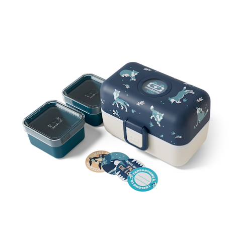 Lunch box à compartiments 800ml tresor Bleu dino+Bleu infinity+Bleu wolf+Cannelle fox+Rose birds+Rose blush+Rose papercut+Vert forest+Vert raccoon 13 - vertbaudet enfant 