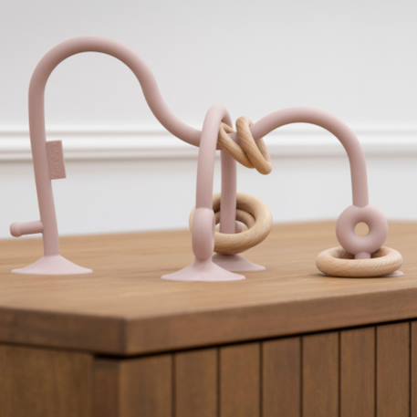 Labyrinthe à perles en silicone urban green Beige+Rose+Vert 5 - vertbaudet enfant 