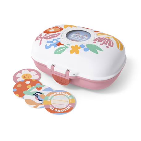 Boite à goûter enfant 600ml gram Blanc/rose+Bleu capy+Bleu dino+Bleu infinity+Bleu wolf+Cannelle fox+Rose birds+Rose blush+Rose moka+Rose papercut+Vert forest+Vert natural+Vert raccoon 50 - vertbaudet enfant 