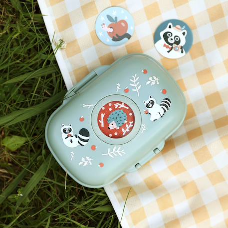 Boite à goûter enfant 600ml gram Blanc/rose+Bleu capy+Bleu dino+Bleu infinity+Bleu wolf+Cannelle fox+Rose birds+Rose blush+Rose moka+Rose papercut+Vert forest+Vert natural+Vert raccoon 72 - vertbaudet enfant 