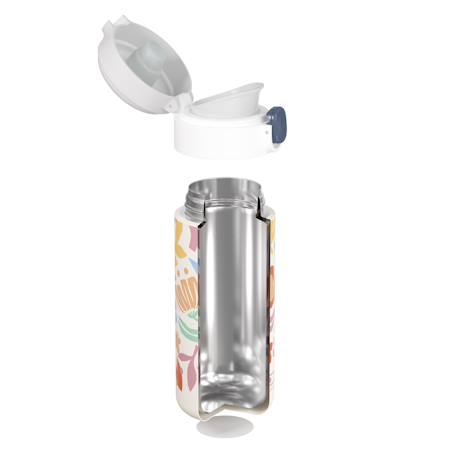 Gourde isotherme à bec verseur 360ml pop Bleu dino+Bleu infinity+Bleu wolf+Graphic papercut+Rose birds+Vert natural 18 - vertbaudet enfant 