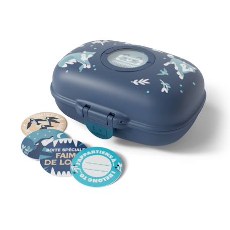 Boite à goûter enfant 600ml gram Blanc/rose+Bleu capy+Bleu dino+Bleu infinity+Bleu wolf+Cannelle fox+Rose birds+Rose blush+Rose moka+Rose papercut+Vert forest+Vert natural+Vert raccoon 22 - vertbaudet enfant 