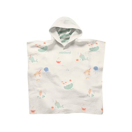 Poncho en mousseline pour bébé Blanc 1 - vertbaudet enfant 