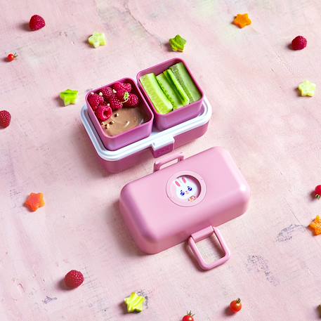 Lunch box à compartiments 800ml tresor Bleu dino+Bleu infinity+Bleu wolf+Cannelle fox+Rose birds+Rose blush+Rose papercut+Vert forest+Vert raccoon 33 - vertbaudet enfant 