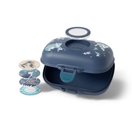 Boite à goûter enfant 600ml gram Blanc/rose+Bleu capy+Bleu dino+Bleu infinity+Bleu wolf+Cannelle fox+Rose birds+Rose blush+Rose moka+Rose papercut+Vert forest+Vert natural+Vert raccoon 24 - vertbaudet enfant 