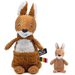 Jouet-Premier âge-Peluche les ptipotos kangourou cassonade (33 cm)