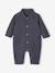 Combinaison naissance en sergé bleu ardoise 1 - vertbaudet enfant 