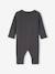 Combinaison en côtes bébé manches longues anthracite+beige chiné+gris chiné 2 - vertbaudet enfant 