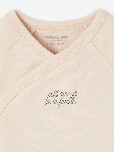 Lot de 5 bodies ouverture naissance rose pâle 10 - vertbaudet enfant 