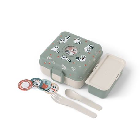 Boite à sandwich et goûter 850ml snacky Bleu dino+Bleu infinity+Bleu wolf+Cannelle fox+Rose birds+Rose blush+Vert forest+Vert raccoon 46 - vertbaudet enfant 