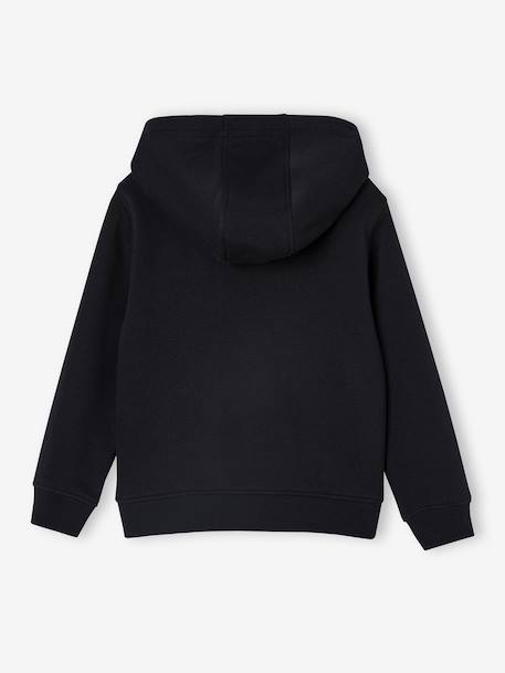 Sweat garçon zippé à capuche sport anthracite+BLEU FONCE UNI AVEC DECOR+vert sapin 2 - vertbaudet enfant 