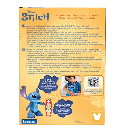 Robot Interactif Télécommandé Stitch - Bilingue français anglais, contrôle gestuel, programmable Bleu 5 - vertbaudet enfant 