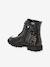 Bottines enfant fille vernies synthétique zippées noir+noir imprimé 9 - vertbaudet enfant 