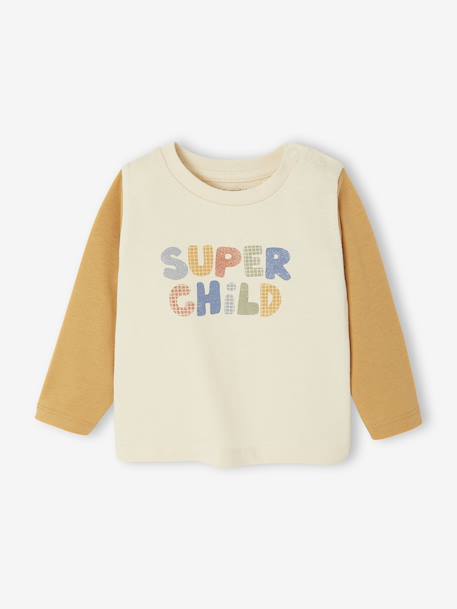 T-shirt bébé manches longues ocre 1 - vertbaudet enfant 