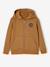 Sweat garçon zippé à capuche motif poitrine blanc chiné+noix de pécan+rouge+turquoise 4 - vertbaudet enfant 