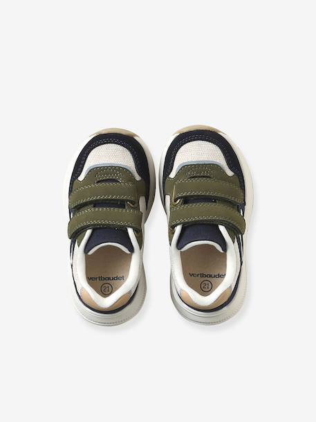 Baskets enfant garçon synthétique à scratchs lot bleu+marine 13 - vertbaudet enfant 