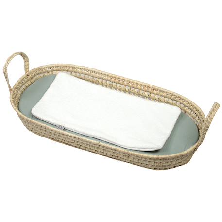 Set panier à langer : panier + matelas + drap-housse + tapis de change jeanne Beige+Blanc+Bleu+Camel+Gris+Rose+Terracotta+Vert de gris 30 - vertbaudet enfant 