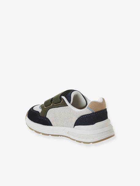 Baskets enfant garçon synthétique à scratchs lot bleu+marine 12 - vertbaudet enfant 