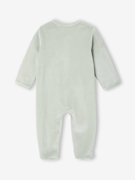 Lot de 2 pyjamas bébé naissance en velours beige+rose+vert d'eau 18 - vertbaudet enfant 