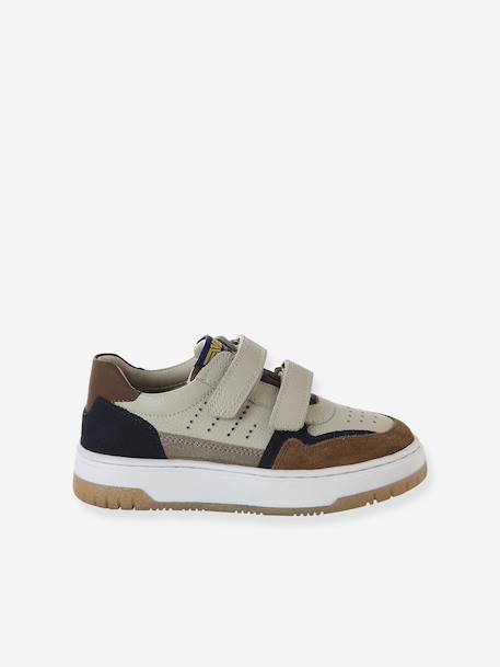 Baskets enfant garçon cuir à scratchs lot marron 2 - vertbaudet enfant 