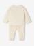 Ensemble matelassé gilet + pantalon à pieds entièrement imprimé écru+rose 9 - vertbaudet enfant 