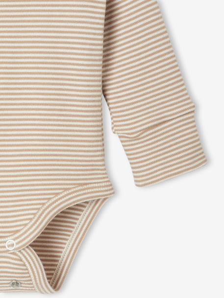 Ensemble naissance évolutif 4 pièces body + legging + bavoir + doudou écru 10 - vertbaudet enfant 