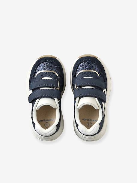 Baskets enfant fille synthétique à scratchs lot violet+marine 12 - vertbaudet enfant 