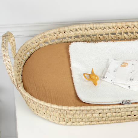 Set panier à langer : panier + matelas + drap-housse + tapis de change jeanne Beige+Blanc+Bleu+Camel+Gris+Rose+Terracotta+Vert de gris 16 - vertbaudet enfant 