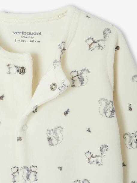 Lot de 2 pyjamas bébé naissance en velours beige+rose+vert d'eau 7 - vertbaudet enfant 