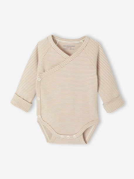 Ensemble naissance évolutif 4 pièces body + legging + bavoir + doudou écru 2 - vertbaudet enfant 