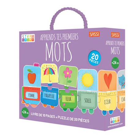 Puzzle & livre apprends tes premiers mots Rouge 1 - vertbaudet enfant 