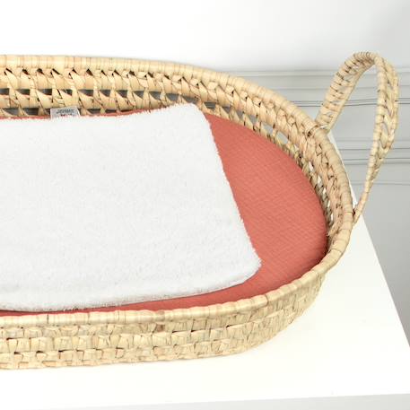 Set panier à langer : panier + matelas + drap-housse + tapis de change jeanne Beige+Blanc+Bleu+Camel+Gris+Rose+Terracotta+Vert de gris 28 - vertbaudet enfant 
