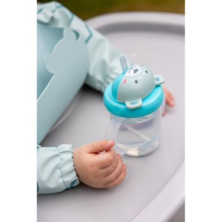 Coffret bavoirs 2 en 1 Bleu+Gris+Rose 3 - vertbaudet enfant 