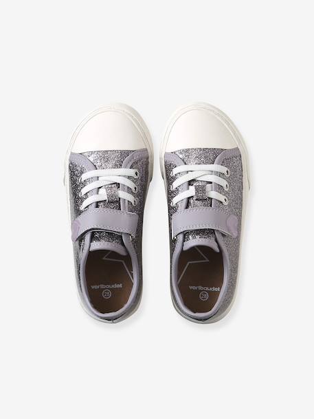 Basket enfant fille synthétique à scratchs lilas 4 - vertbaudet enfant 