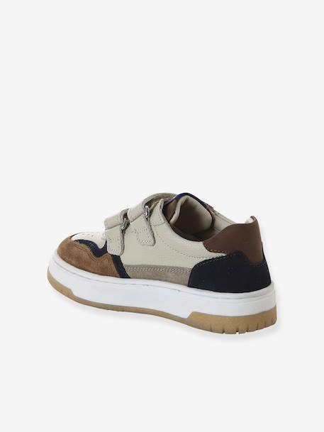 Baskets enfant garçon cuir à scratchs lot marron 3 - vertbaudet enfant 